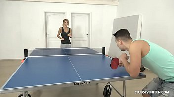 Preview 2 of Istri Selingkuh Ketahuan Sex - Skinny teen gets fucked on the ping pong table
