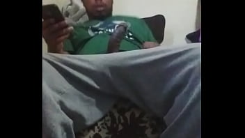 Preview 1 of Friend Mon Bathing Nib - Long stroking my big dick