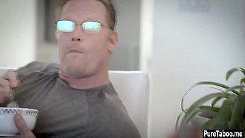 Preview 1 of Smile Baby Porno - Lonely stepdad tricked into insane family threesome sex