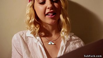 Preview 1 of Young Girl Penis Sex - Submissive blonde double penetration banged