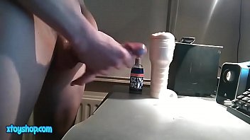 Preview 3 of Mariah Colombiana - Lubing My Big White Cock For Fleshlight Fun 1 Hot Amateur