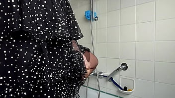 Preview 4 of First Time Fucking Girl School - Crossdresser in sexy dress // cumshot