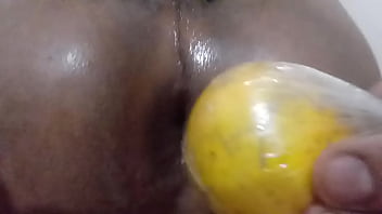 Preview 1 of Pakistansexmove - Orange bigger then my asshole ,  so close