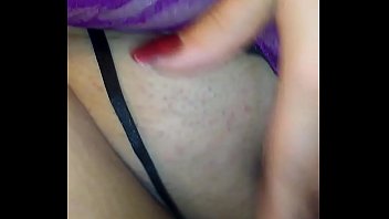 Preview 2 of Big Teen Jav - Blonde with sexy purple lingerie fingering