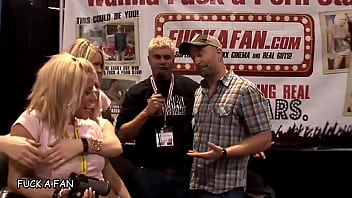 Preview 1 of Squirting On Shemale Cock - FUCK A FAN 4K &ndash_ BRYAN BANGS BUBBLE BUTT BLONDE CHARLIE LYNN at AVN SHOW