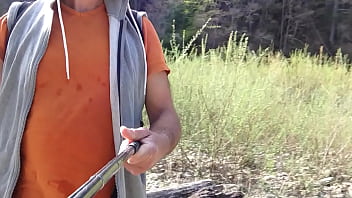 Preview 1 of Seachbrazilian Guys - bottomless hiker with small uncut penis