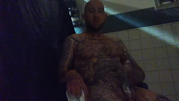 Preview 4 of Deani Deanials Xxx - In prison Stroking this Big White Dick in the shower