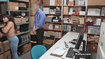 Preview 3 of Zaberdasti Sex Video - Big tit Latina thief bounces on guards cock