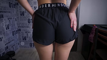 Preview 4 of Seachpinoy Ccv - Pawg MILF Teasing Her Ass In Sports Under Armor Shorts