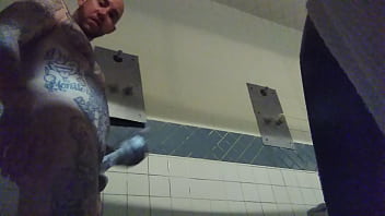 Preview 3 of Bf Force Gf Show Her Boobs - Prison masturbation,  solo,  wet,  cumshot,  big cock,   white cock,   tattoos,   big white Dick,  white man