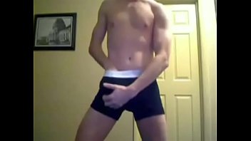 Preview 2 of My Sex Trenar My Dad - Athletic guy jerks off in Calvin Klein boxers