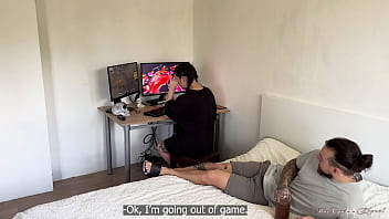 Preview 1 of Hot Girl Sax Video - Gamer Girl Satisfies her Stepbro Because of Compromising Material on Her