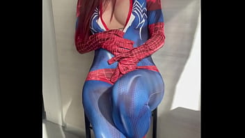 Preview 4 of Lexy Luna And Vanna Bardot - Cosplay Carolina Iena - I&#039_M Your Spiderwoman today,  touch me