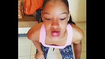 Preview 2 of Jhn Burton Chaturbate - Sexy Dark Skin Teen Sucking On Banana