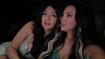 Preview 1 of Dd Titty - Thick Latinas tip their uber driver with dripping wet pussy - Cami Strella and Nika Venom