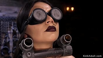 Preview 2 of Inspiring Teen - Blindfolded slave in crotch rope gets vibrated