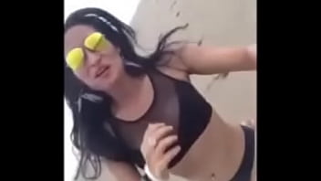Preview 3 of White Stella Cox - Mahasiswa lari di pantai to mantap