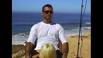Preview 2 of Female Boss Fuck Under Table - Bikini Beach 4 - Davia Ardell,  Jon Dough 1996 (BJ)