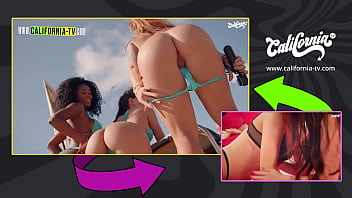 Preview 2 of Nicepron Sex Video - Popertane,  owner of the hottest ass in Brazil,  licks the pussy of a naughty young woman on a TV show!