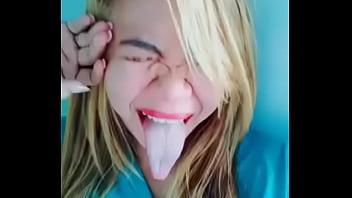 Preview 3 of Babae Nilabasan Ng Tamod - Long tongue slut for blowjob
