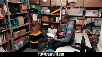 Preview 1 of Pk Xxx Ol - Straight Skinny Black Twink Shoplifter Fuck Deal Made With Gay Black Officer