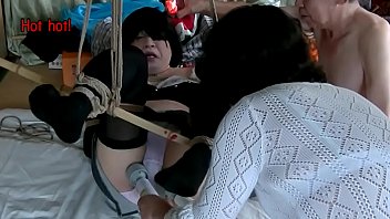Preview 1 of Jilshsd Khan - Shemale Jyosouko Fujiko&#039_s erotic panties tied with rope and bamboo 2