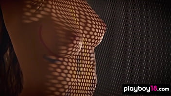 Preview 4 of Beautyfull Girl Sex Lespion - Gorgeous Latvian teen artist Ilvy Kokomo introducing her big natural boobs