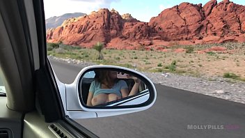 Preview 1 of Sex Gfx - Road Trip Girlfriend Flashing Deepthroat Blowjob Amateur - Molly Pills  - POV GFE - Natural Tits