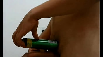 Preview 4 of Small Pussy Damage Big Cock - Punheta comparando tamanho do pau com rexona