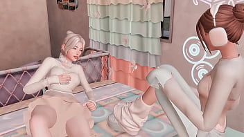 Preview 1 of Mom Teach Massage Son - FUTANARI STEPSISTER FIXED STEPSISTER FOR HARD ANAL SEX AND FACEFUCK WITH ROUGH SEX (SIMS   ANIME HENTAI   SFM)