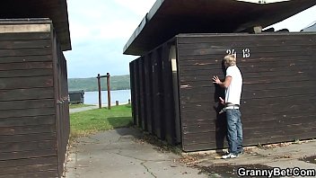 Preview 3 of Www Porn Lev Com - Blonde old granny ride stranger&#039_s cock public