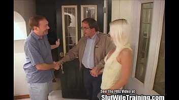 Preview 1 of Www Sex Bf - Skinny Blonde Housewife Fucked in Front of Hubby