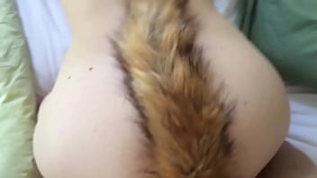 Preview 2 of Beach Pornstar - Having sex with fox tails in both
