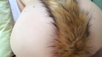 Preview 1 of Beach Pornstar - Having sex with fox tails in both