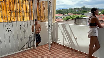 Preview 1 of Atid 149 Jap - Le doy una rica follada a mi hermanastra en las rejas de la terraza cambio de abrirle la reja de la terraza para que pueda bajar