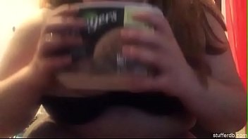 Preview 2 of Accidental Nude In Public - Pigging out on ice cream