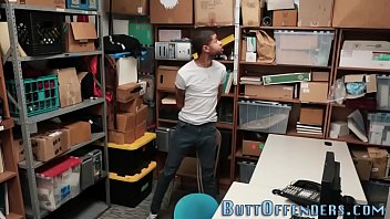 Preview 1 of Small Empty Tits - Gay teen gets fucked by black mall cop