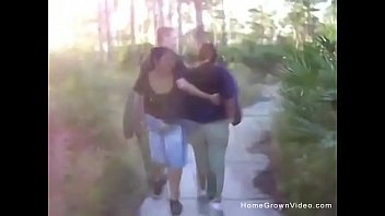Preview 1 of Suny Leon Porm - Fucking my chubby wife outside by the lake