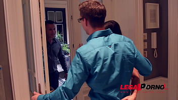 Preview 1 of Annet Library - Deepthroating dinner party with Lea Lexis ends in deep double penetration GP668