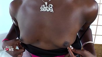 Preview 1 of Forced Bi Tied Swallow - Black teen works her meat