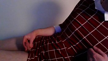 Preview 3 of Babes India Thick - Super sexy crossdresser secretary touching and masturbating in crazy hot dress