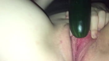 Preview 4 of Tpbwwiwnn - Pregnant girlfriend fucks herself with cucumber