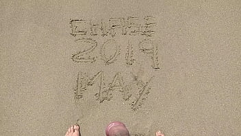 Preview 1 of Shini Lone - Running nude on the beach.