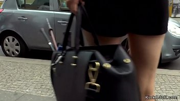 Preview 1 of Touching Girls In Public - Naked blonde made cleaning streets