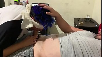 Preview 1 of Blue Angel Yoga - comiendo semen