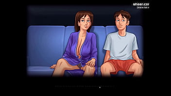 Preview 3 of Uv Cebu Scandal - Petite milf receiving a sexy massage and giving us a handjob l My sexiest gameplay moments l Summertime Saga l Part #5