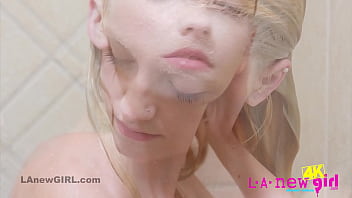 Preview 3 of Dhutidiuc - Sexy blonde teen takes a hot Shower in 4K