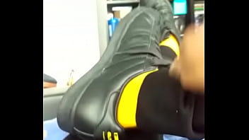 Preview 1 of Ddf Feet Sex - Short Sneaks and Socks Video Yellow Socks
