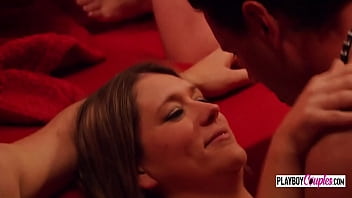Preview 4 of Mia Porno - Swinger amateur couples staRT slowly in the Red orgy Room
