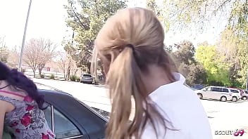 Preview 1 of Jabarjasti Rep Daughter Hd Video - MILF Wife Pick Up and talk Pigtails Girl for FFM old Young 3Some Sex as a suprise for her Big Dick Husband